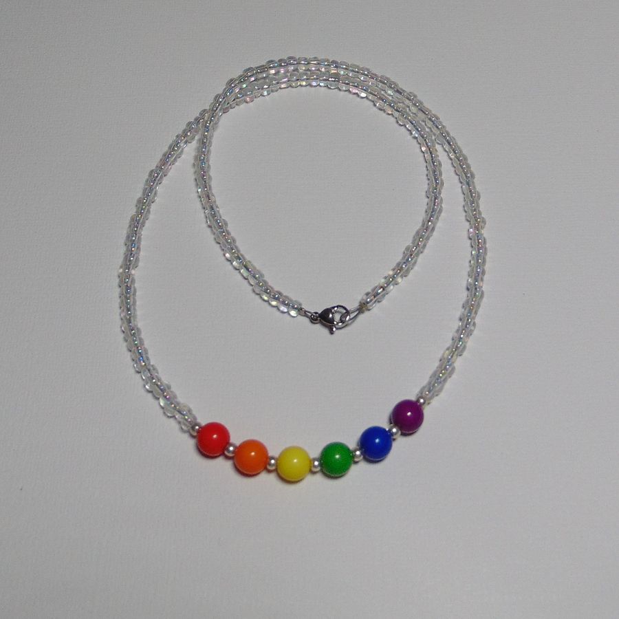 Rainbow Beaded Necklace product image (3)
