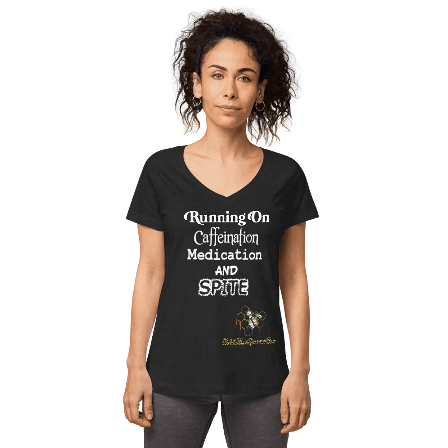 Running On Dark Colors Women's V Neck product image (1)