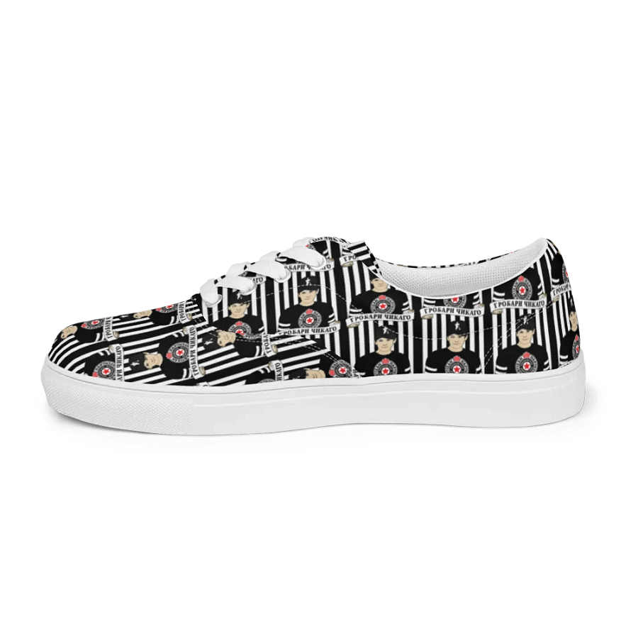 Grobari Čikago KK Partizan Men's Lace-Up Canvas Shoes product image (8)