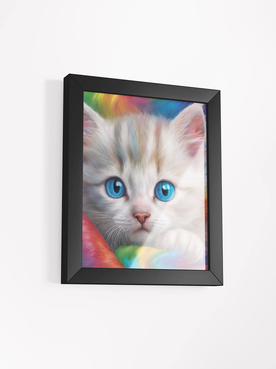 Whimsical Rainbow Kitten Framed Poster product image (7)