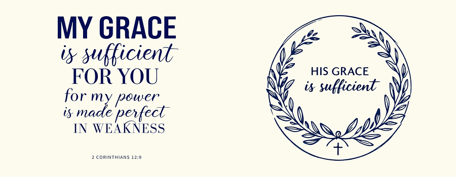 His Grace is Sufficient Christian Mug | 2 Corinthians 12:9 product image (7)