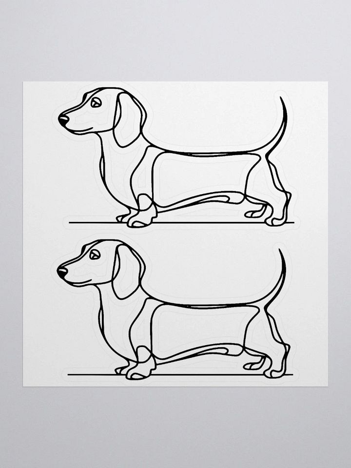 Minimalist Dachshund Line Art stickers for Dog Lovers product image (2)