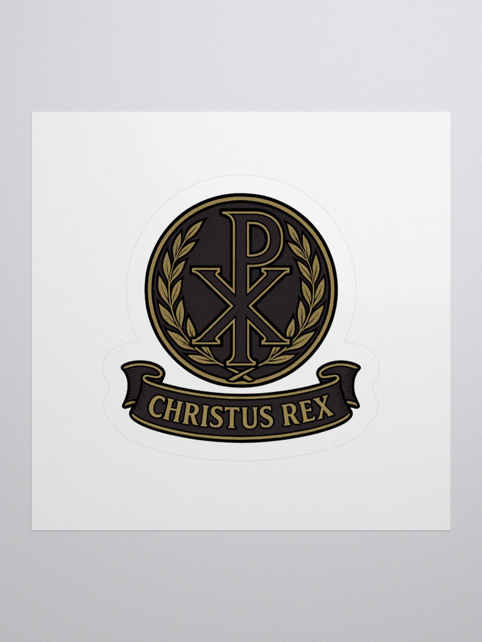 Chi-Rho sticker black product image (1)