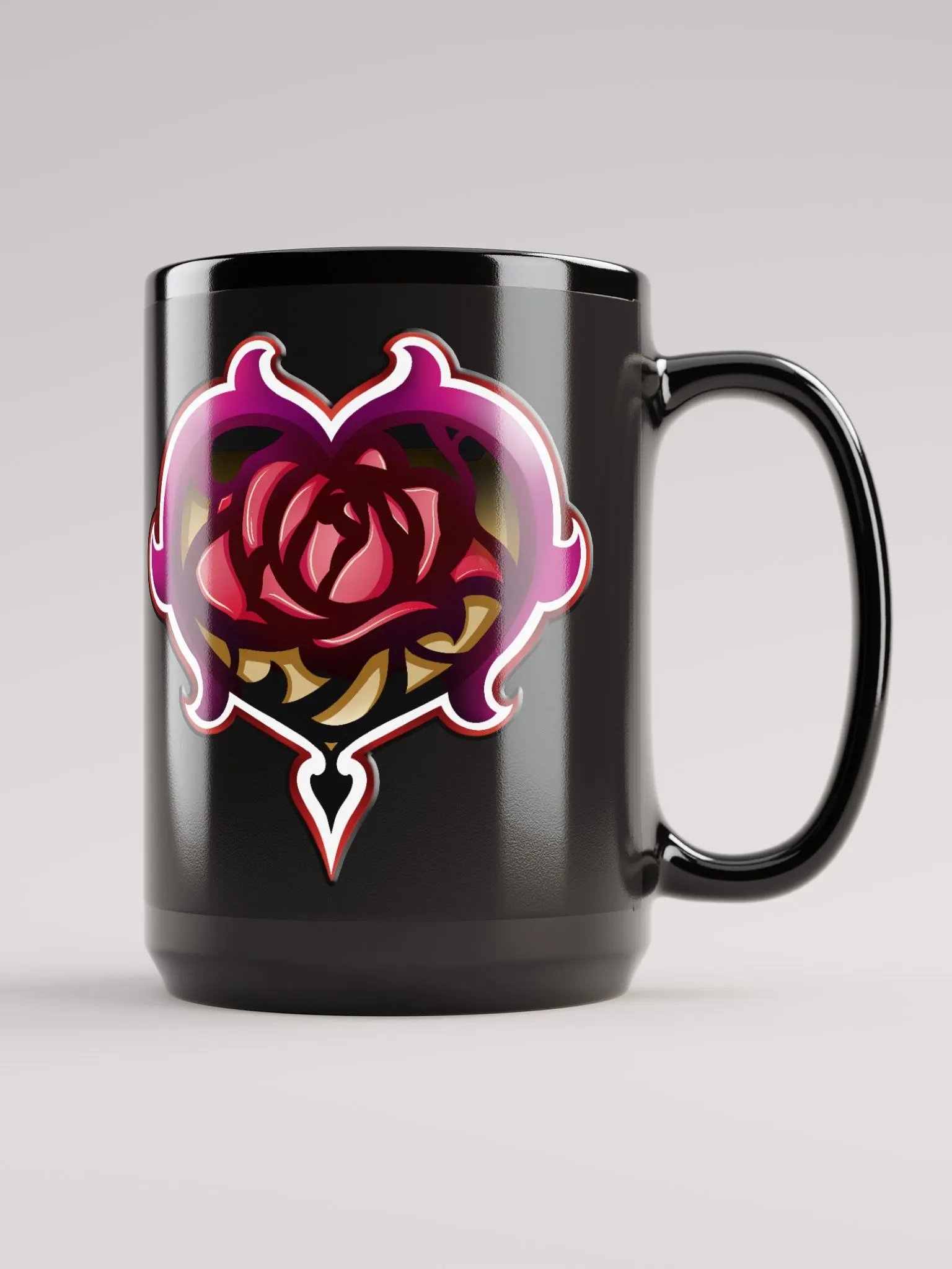 Zagarose 15oz Black Glossy Mug product image (1)
