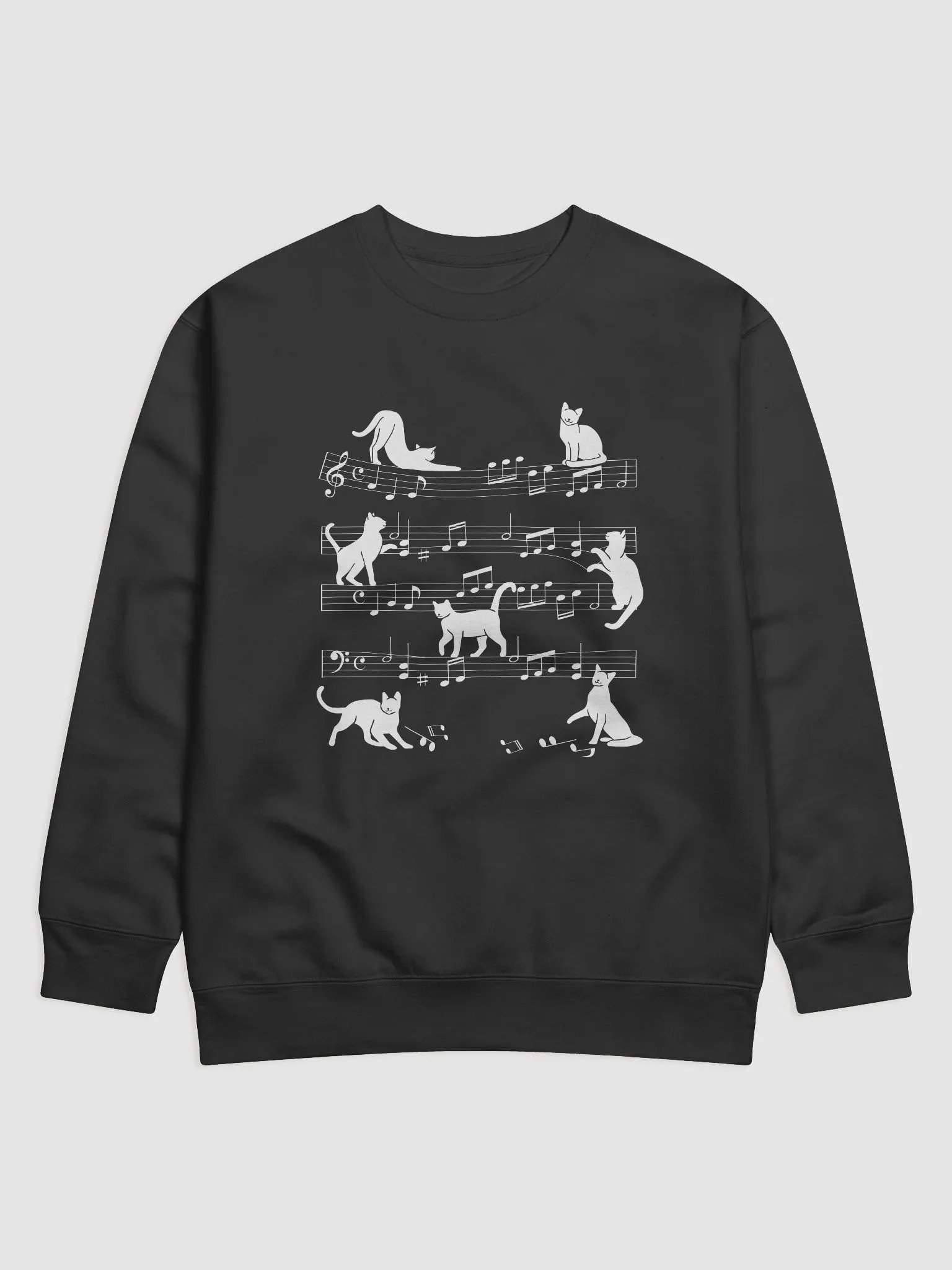 Cats Playing with Musical Notes - Premium Sweatshirt product image (1)
