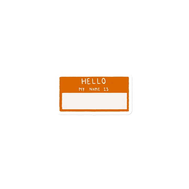 Name Tag Magnet: Orange Block product image (1)