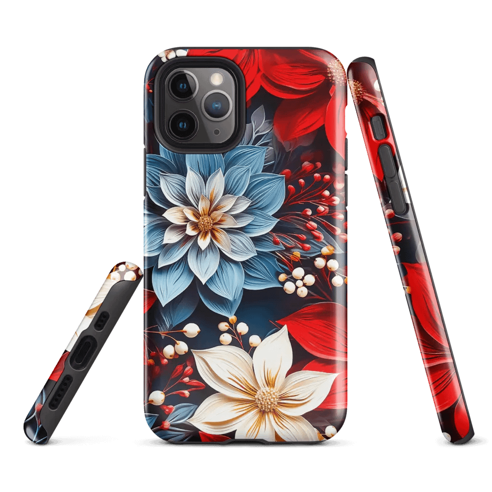 Christmas Floral Delight Poinsettias iPhone Case product image (2)