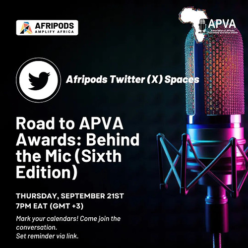 This Thursday 21st 7PM EAT, @afripods  will be having conversations with the @apva_official nominees as the D-day nears. 

@t...