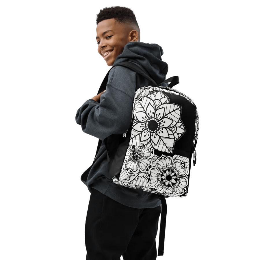Mandalas and Flowers All-Over Backpack product image (7)