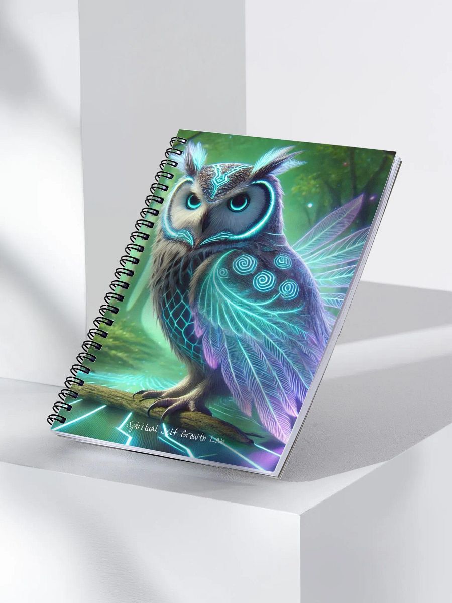 "Celestial Wisdom" Futuristic Owl Journal – A Symbol of Insight and Spiritual Balance product image (3)