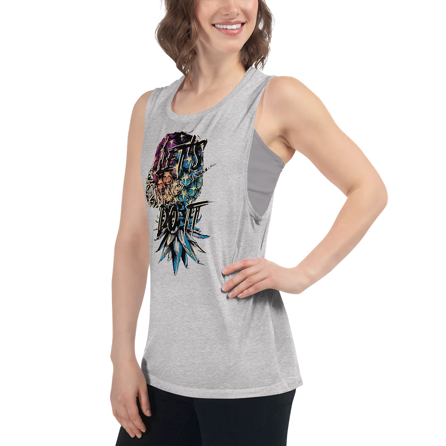 Let's Do It Swoosh Graffity Styled Upside-Down Pineapple flowy women's Tank Top product image (53)