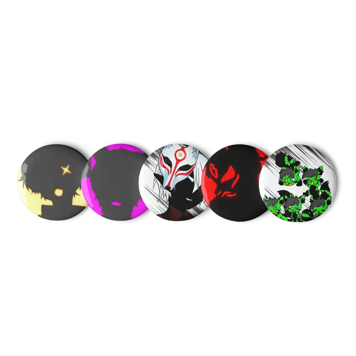 Shadow & Stripes Buttons -Set of Pin Buttons product image (2)