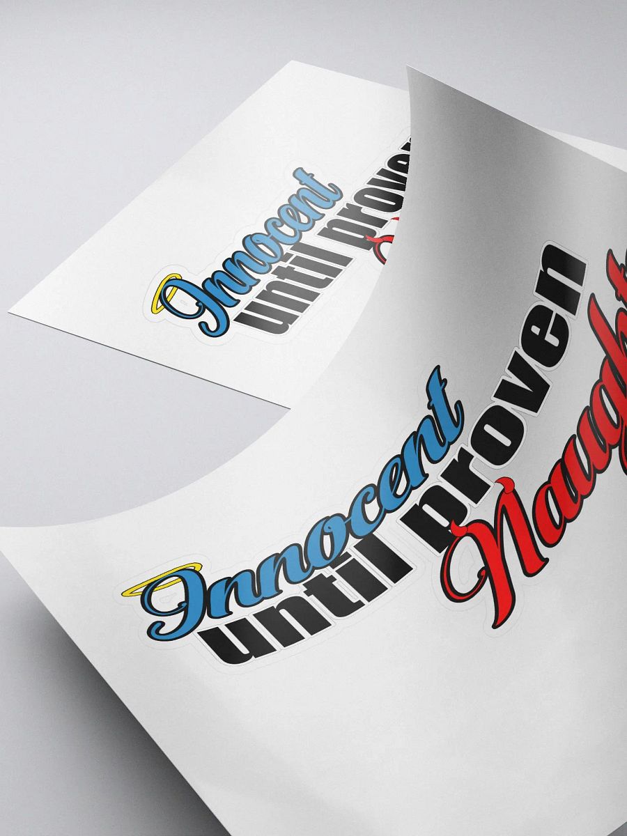 Innocent until proven naughty sticker product image (4)