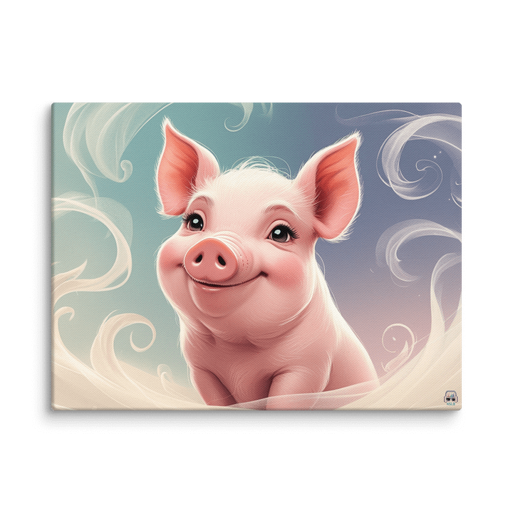 Piggy Down Canvas Art product image (1)