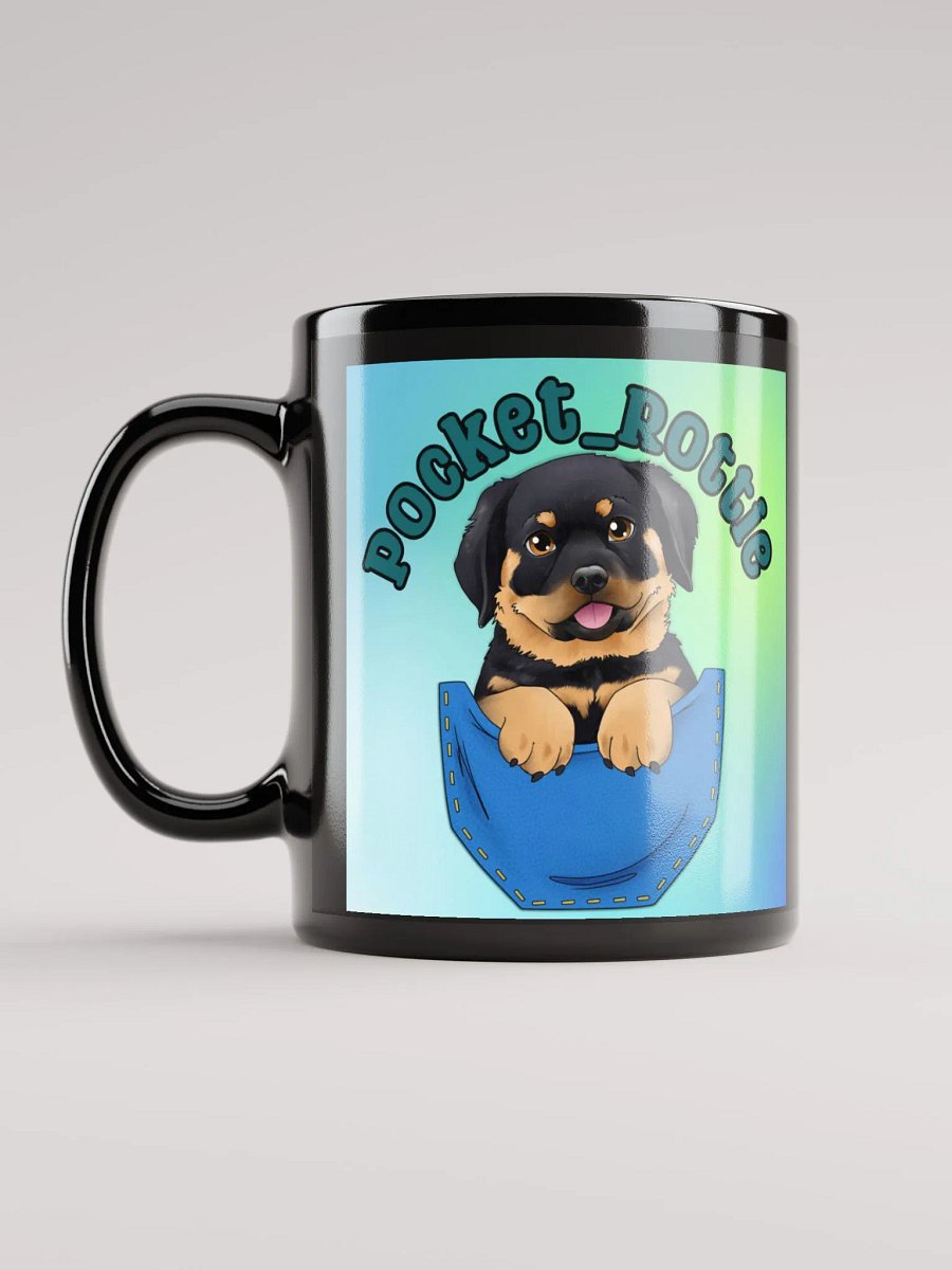 Pocket Rottie Logo Black Glossy Mug product image (6)