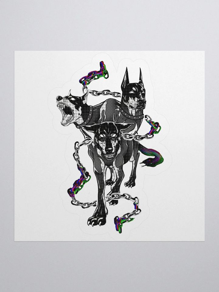 "Three Headed Guardian" Kiss-Cut Sticker product image (3)