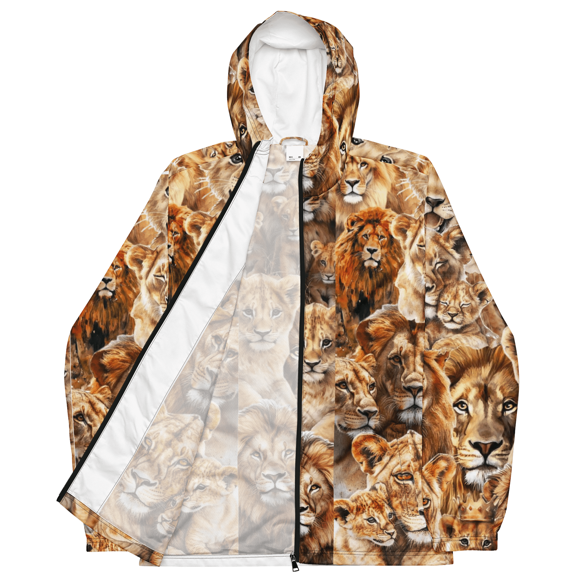 Fierce Lion Print Windbreaker product image (4)