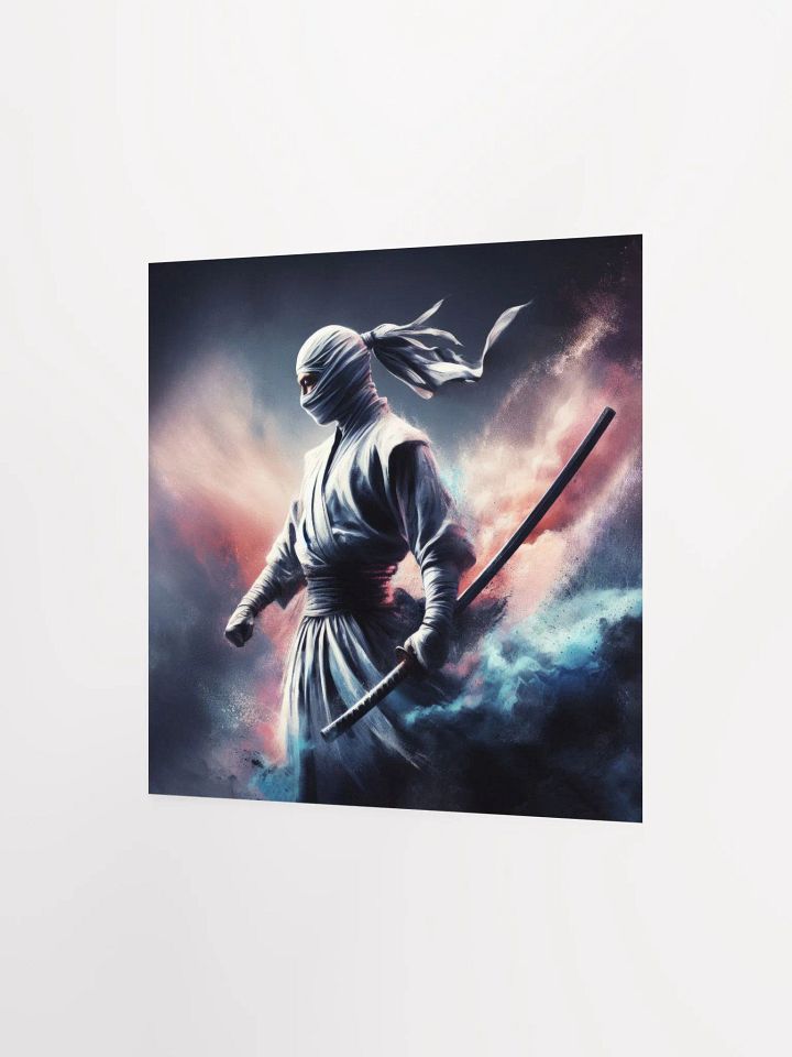 WHITE NINJA ART POSTER PRINT product image (2)