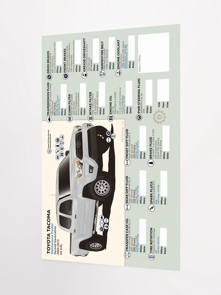 2nd GEN MAINTENANCE TRACKER V1.0 - White product image (4)