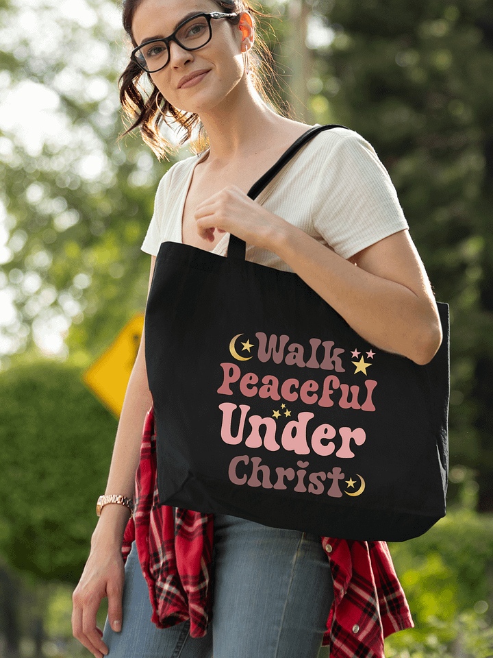 Walk Peaceful Under Christ Eco Tote bag product image (1)