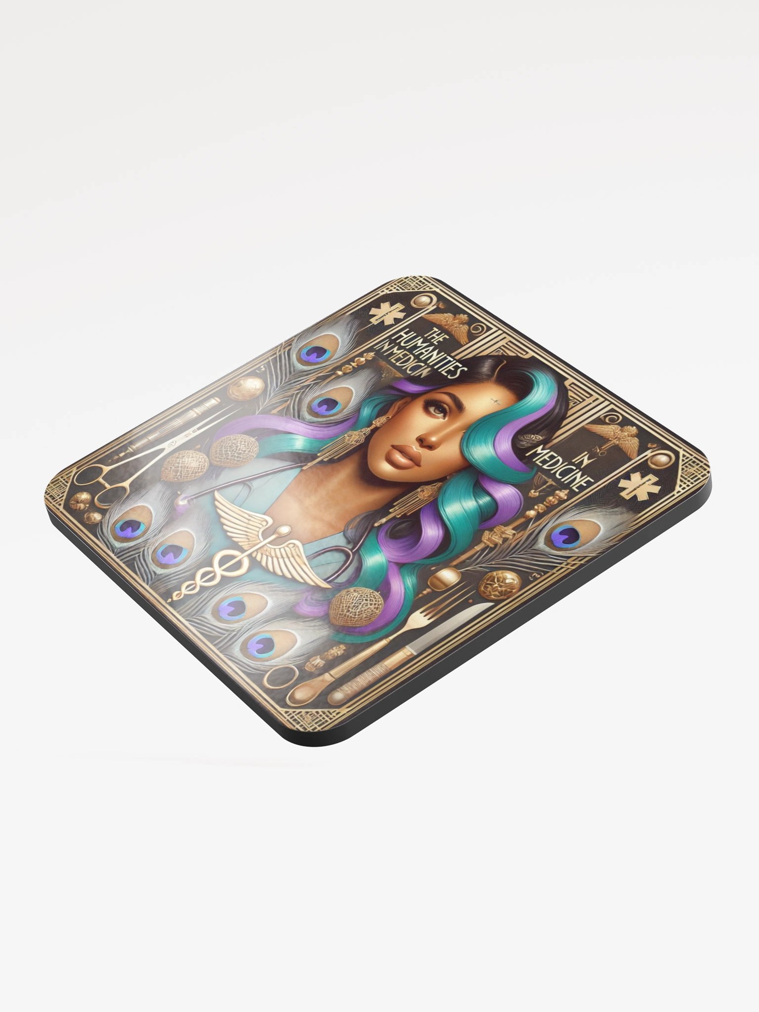 Humanities In Medicine Healthcare Heroine High Style Swoop Custom Coaster product image (3)