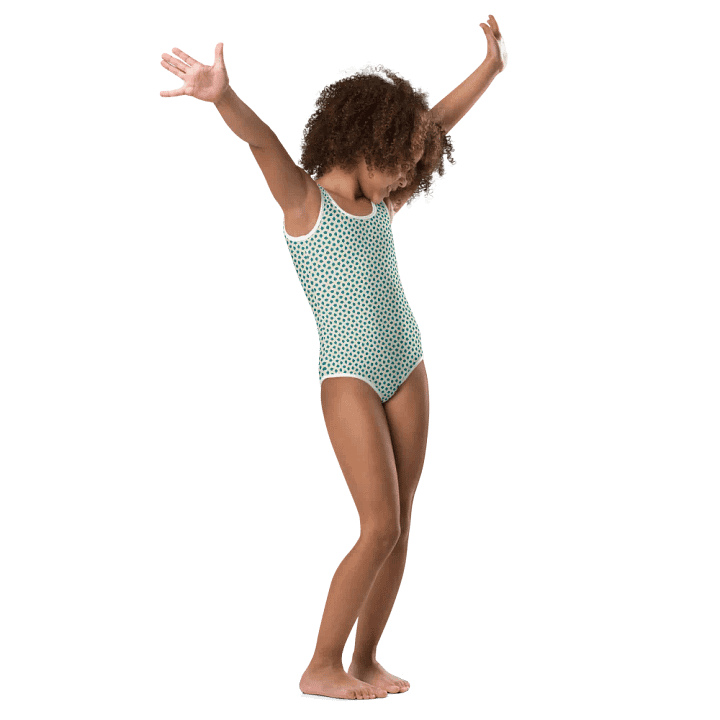 Blue Leaves Kids Swimsuit product image (1)