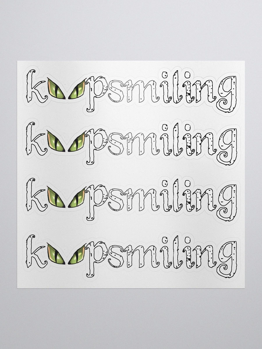 Keep Smiling w/eyes and white text sticker product image (1)