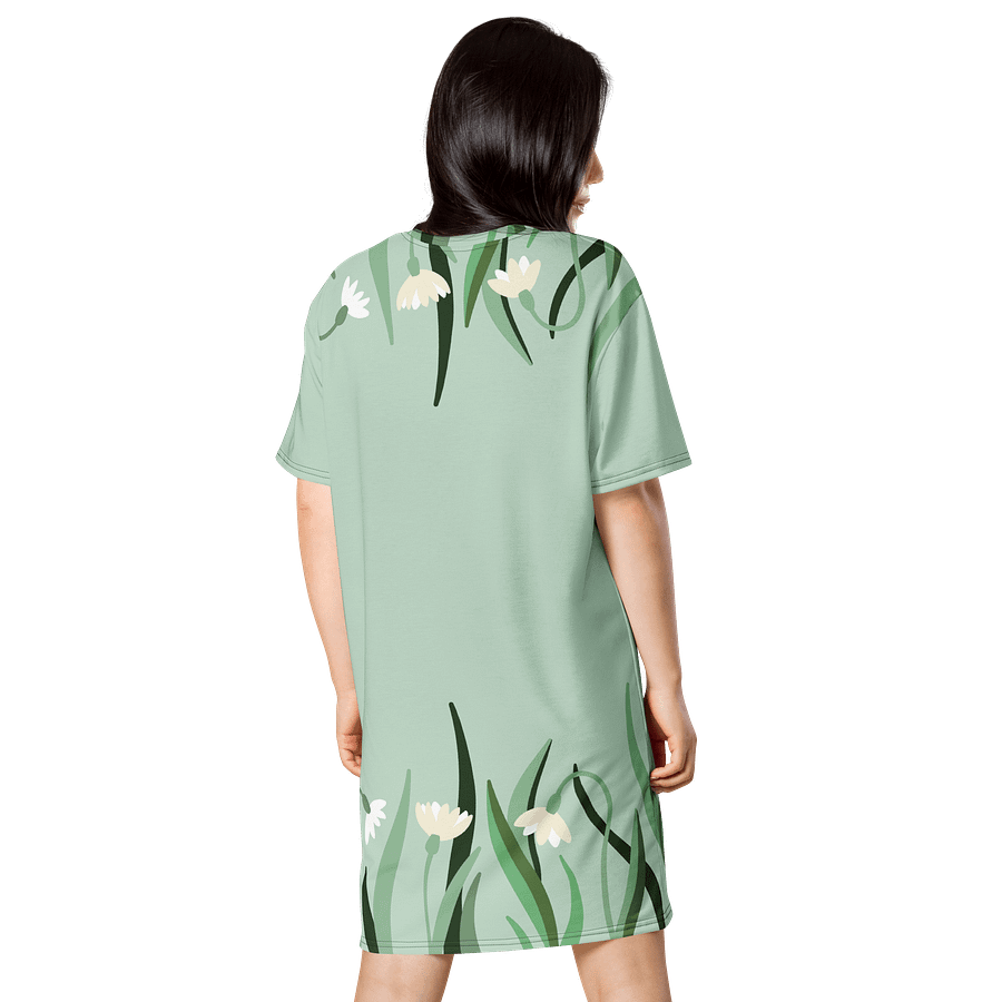 Mint Green Floral Oversized T-Shirt Dress - Exclusive TDSMUSIC Design product image (2)