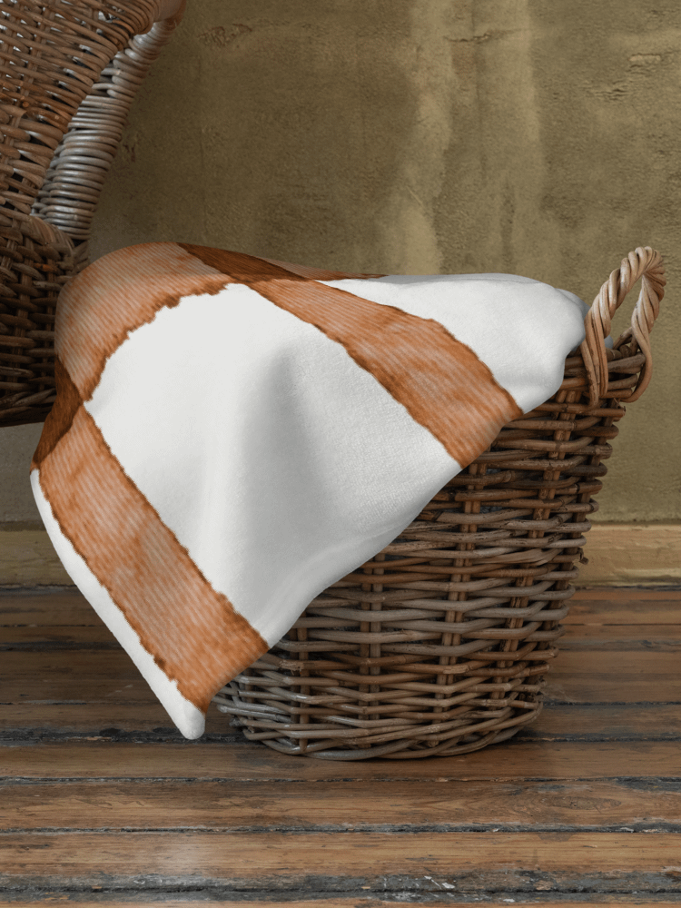 COZY GINGHAM CINNAMON BLANKET IN TWO SIZES product image (3)