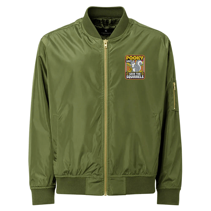 embroidered Pooky's Squirrel Saver Bomber product image (1)