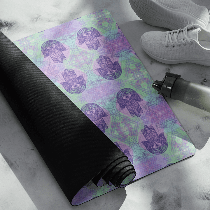 Hamsa Hand Pattern Yoga Mat product image (1)