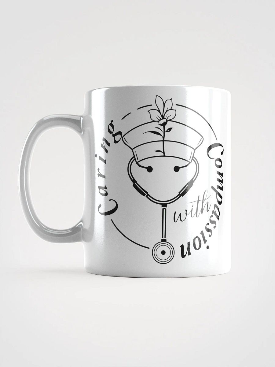 Caring With Compassion Nurse Line Art Mug, product image (6)