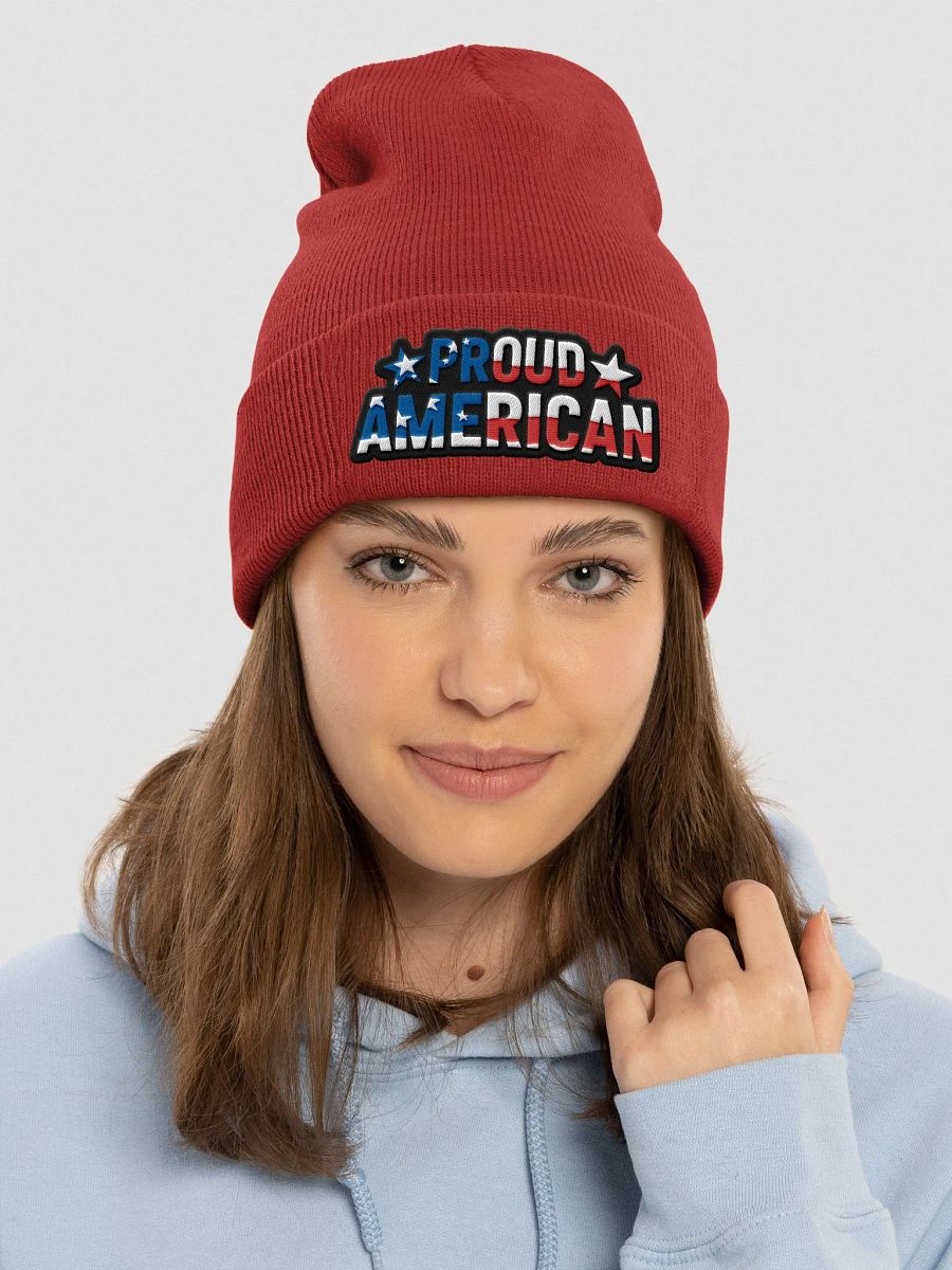 Cuffed Beanie: Proud American product image (2)