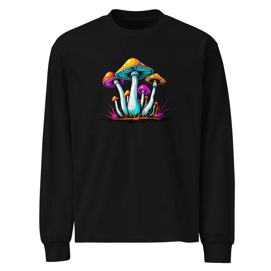 [Groovy Shrooms] Unisex Premium Heavyweight Long Sleeve Shirt product image (1)