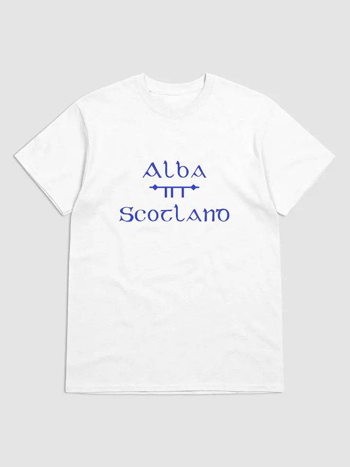 Scotland/Alba Scholastic style Ogham White printed T-shirt product image (1)