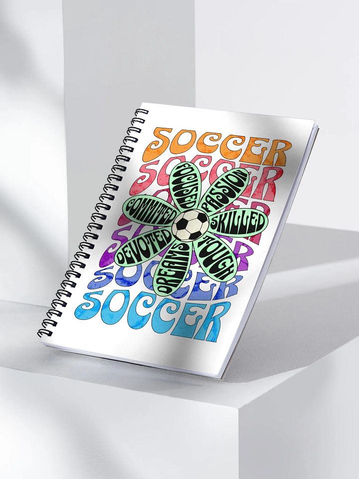 Flower Soccer Motivational Dreams Spiral Notebook product image (2)