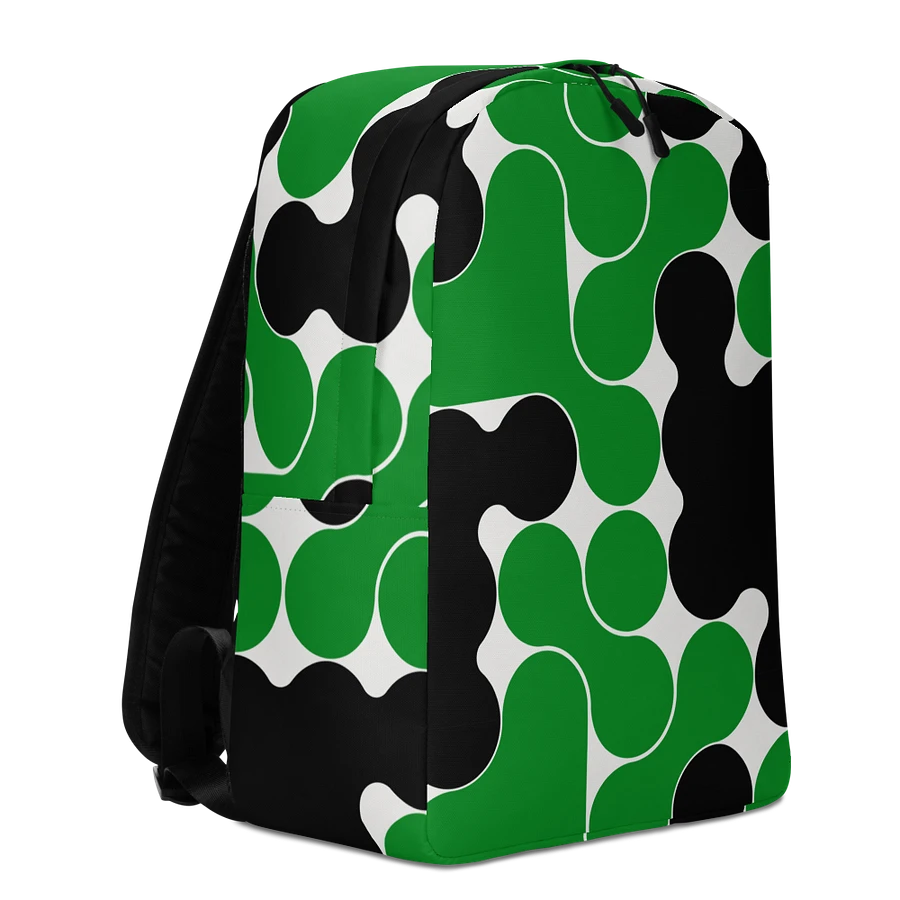 Green & Black Circles All-Over Print Minimalist Backpack product image (13)