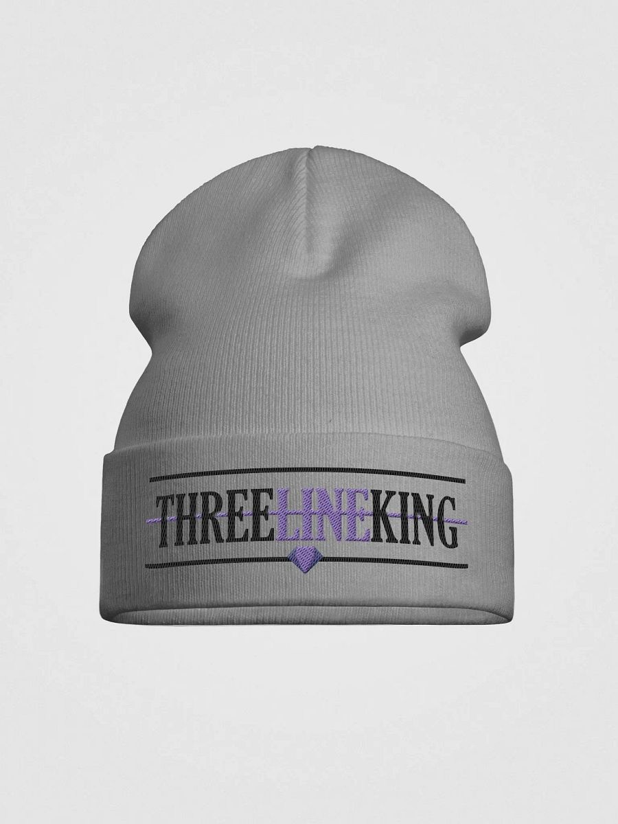 "Three Line King" Embroidered Beanie product image (5)