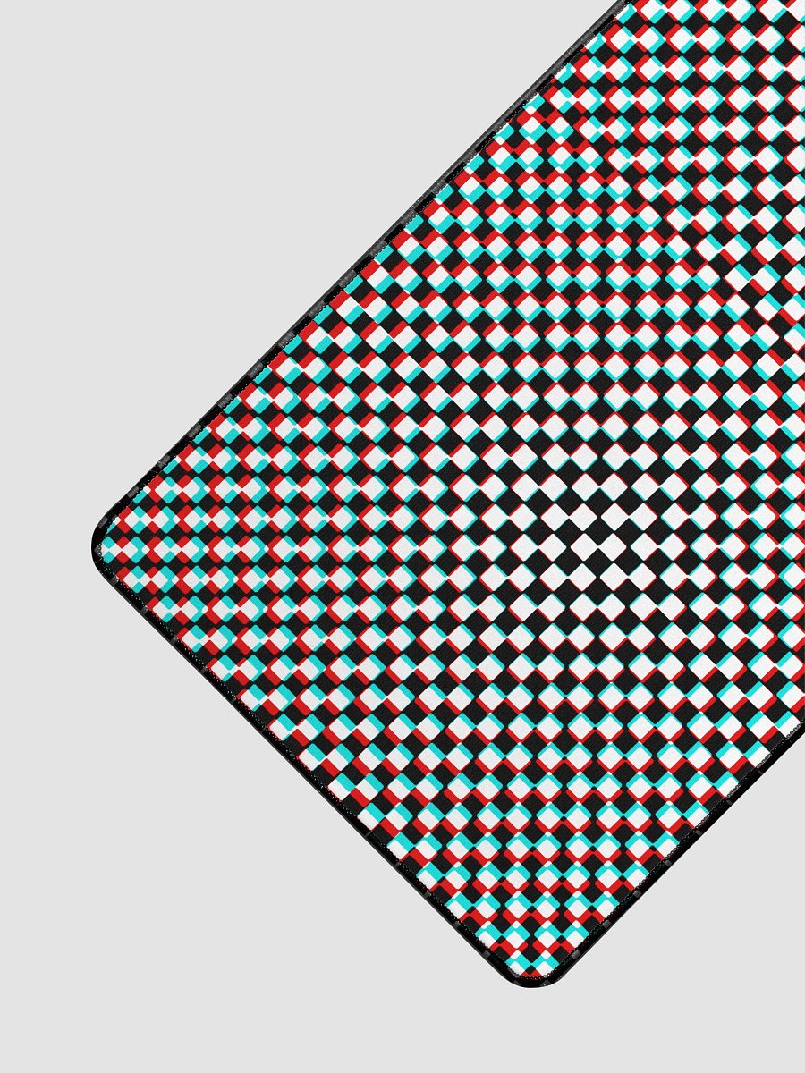 Checkered Anaglyph Desk Mat 15.5 x 31.5 product image (1)