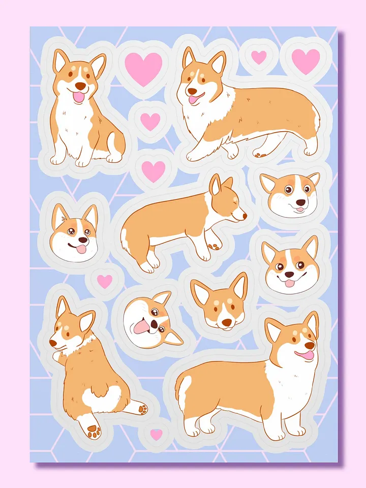 Corgi Cuties Sticker Sheet product image (1)