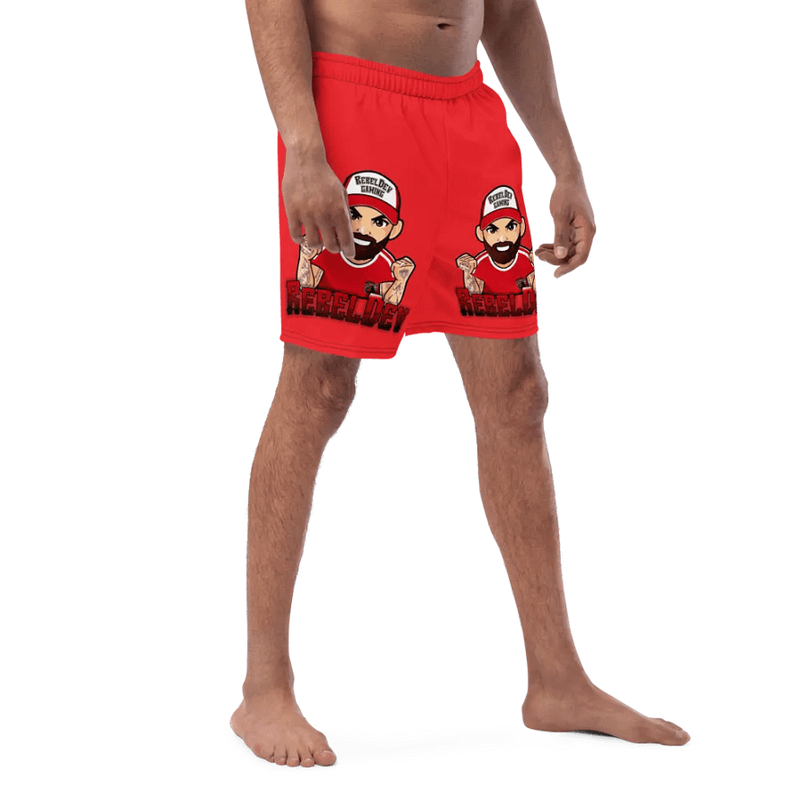 RebelDev red swim trunks product image (8)