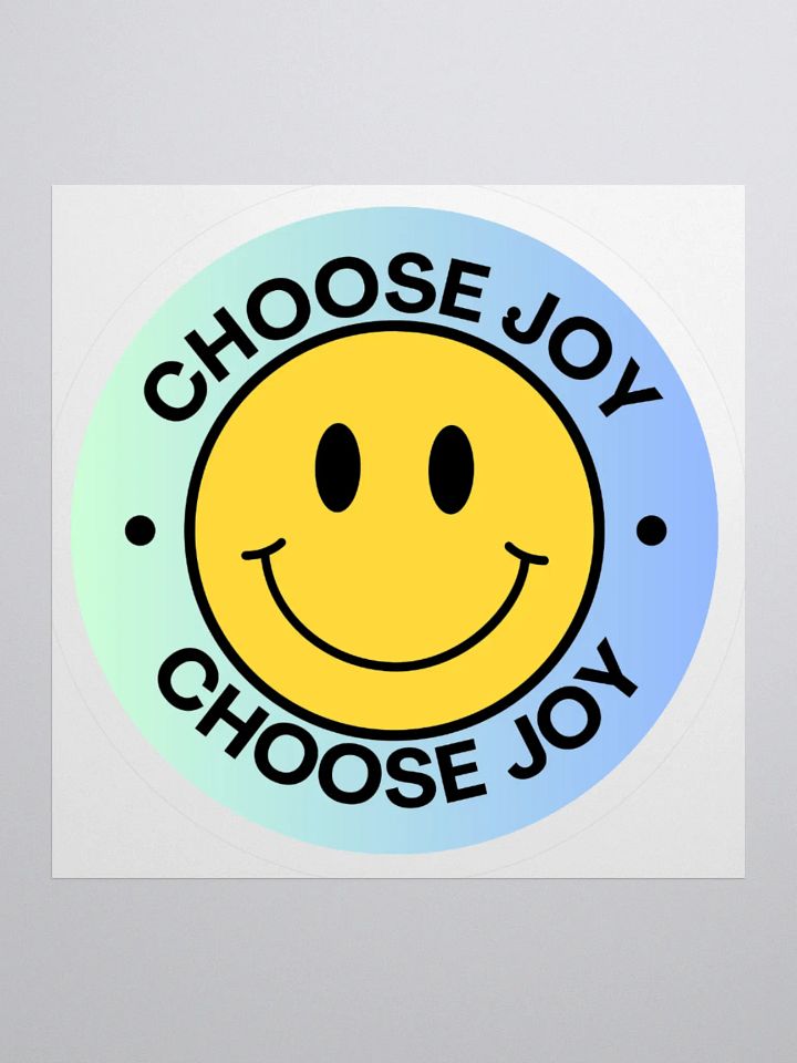 Choose Joy Smiley Vinyl Sticker product image (3)