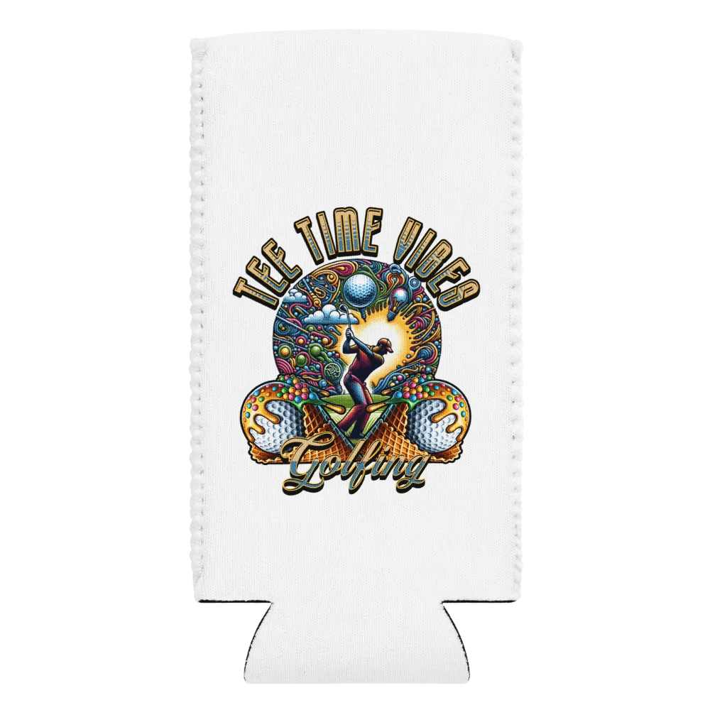 Tee Time Vibes Golfing Can Cooler product image (1)