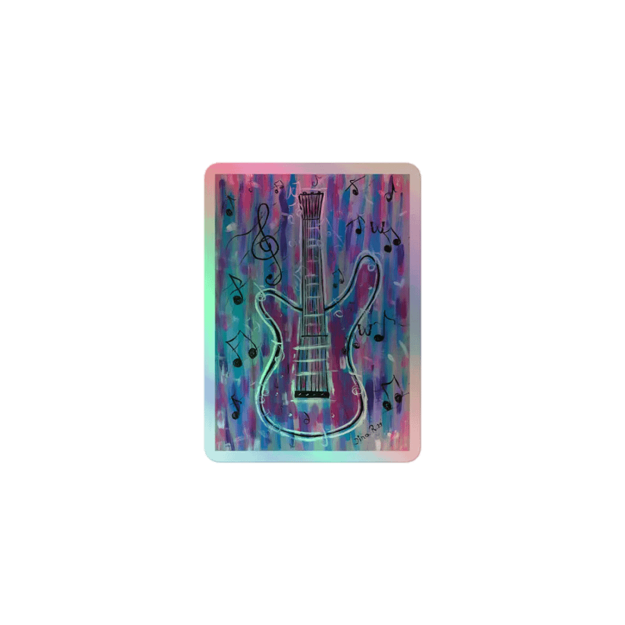My Guitar - Kiss-Cut Holographic Sticker Sheet product image (1)