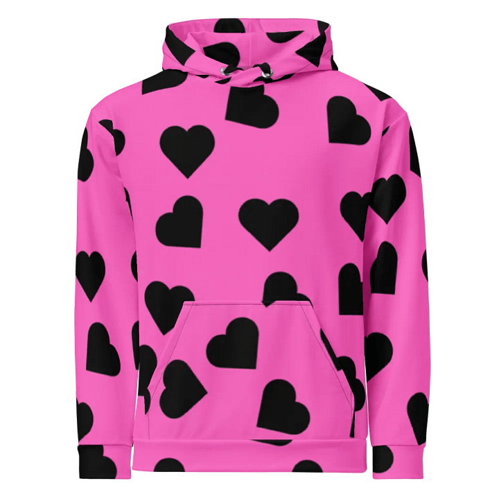 Love Pattern Unisex All Over Print Pull On Hoodie product image (2)