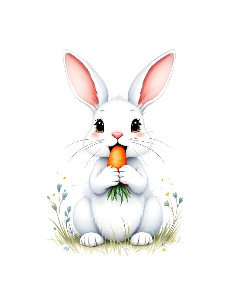 12 Animated Watercolor Rabbit Clipart Designs, Cute Animated Rabbits, Vibrant Rabbit Illustrations, Watercolor Rabbit Illustrations product image (4)