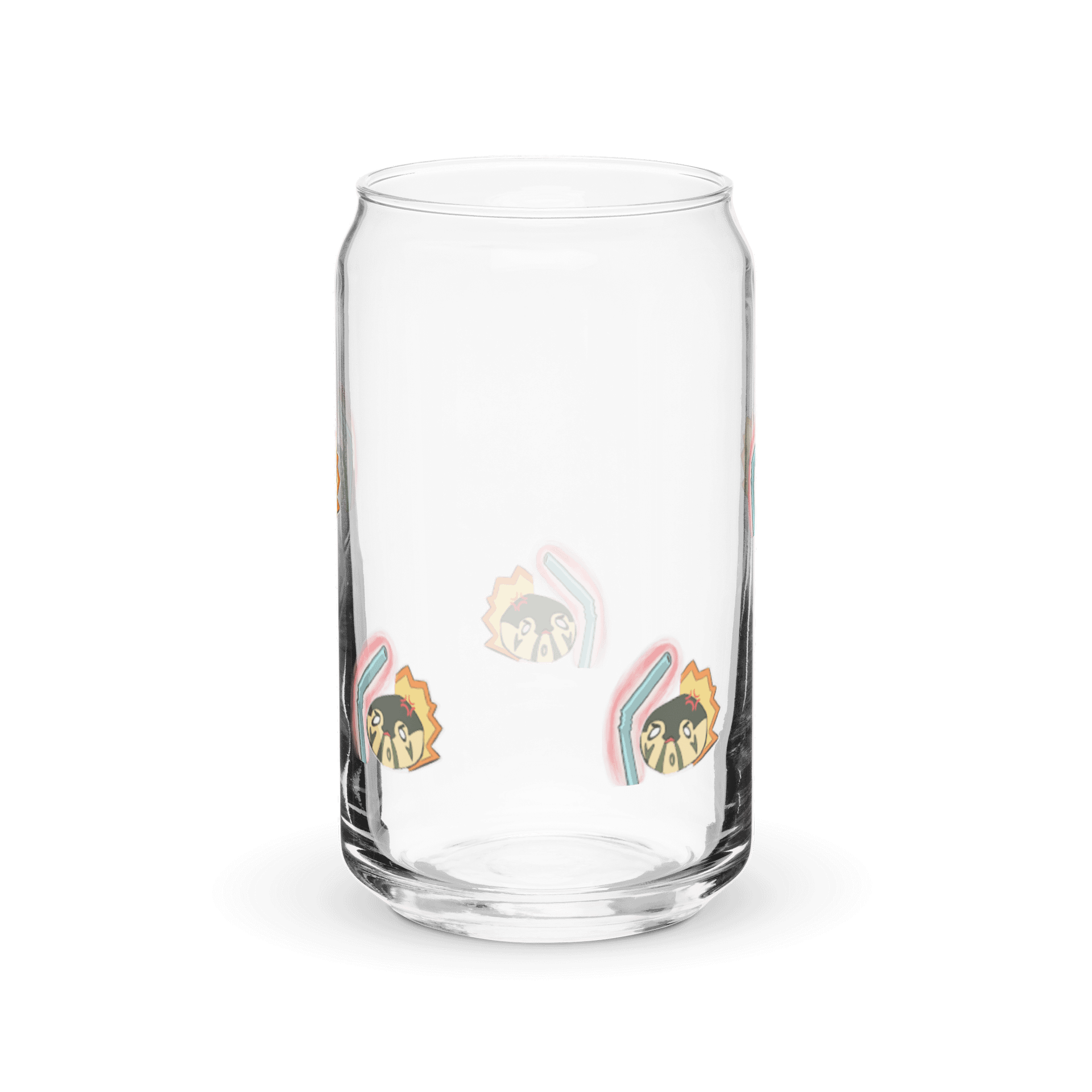 NO PLASTIC STRAWS Can-Shaped Glass product image (6)