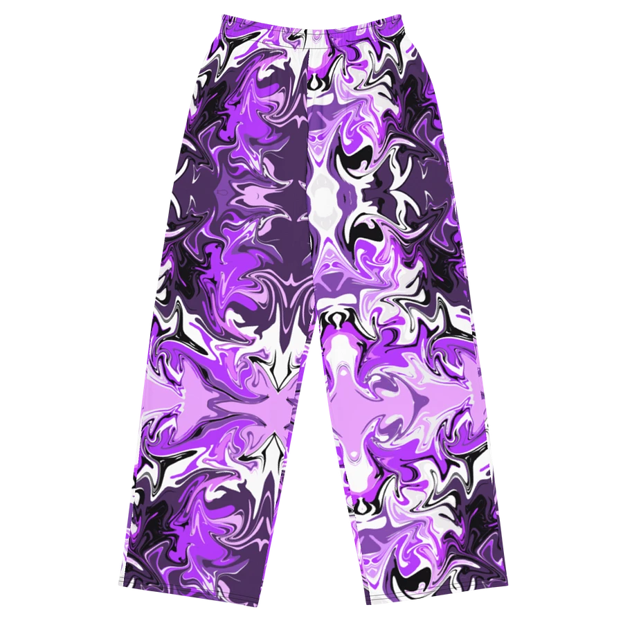 Purple Swirl Unisex Wide Leg Bottoms product image (4)