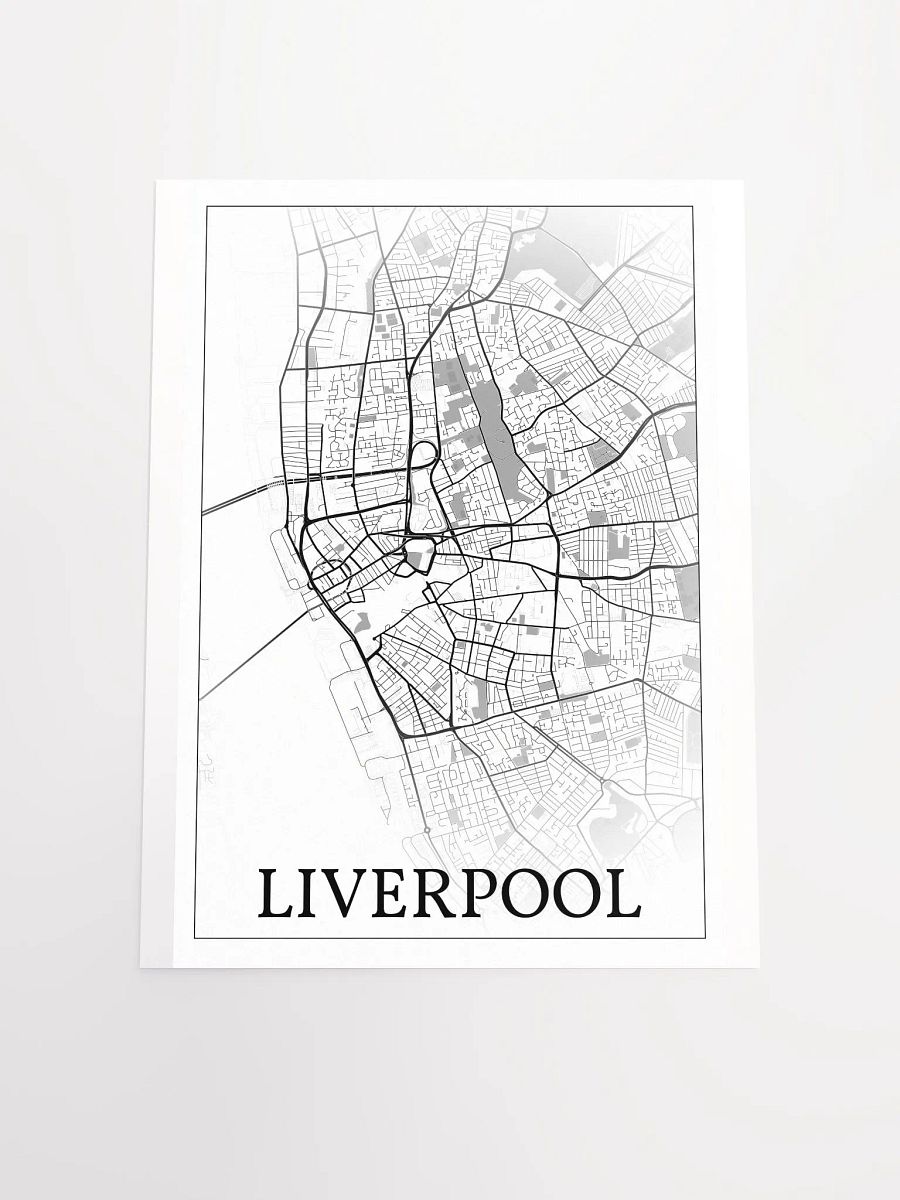 Liverpool, England, city map print product image (19)