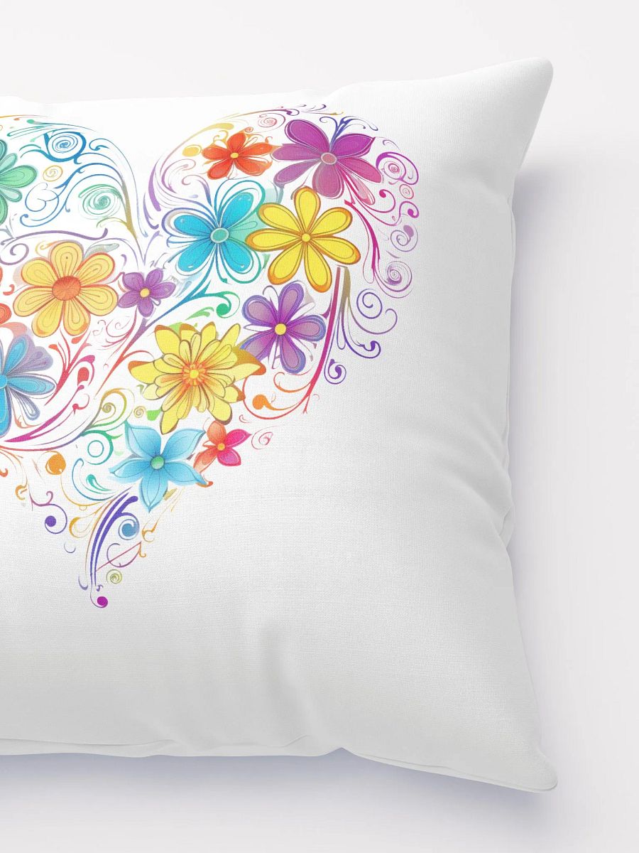 Floral Heart Rainbow Pillow product image (3)